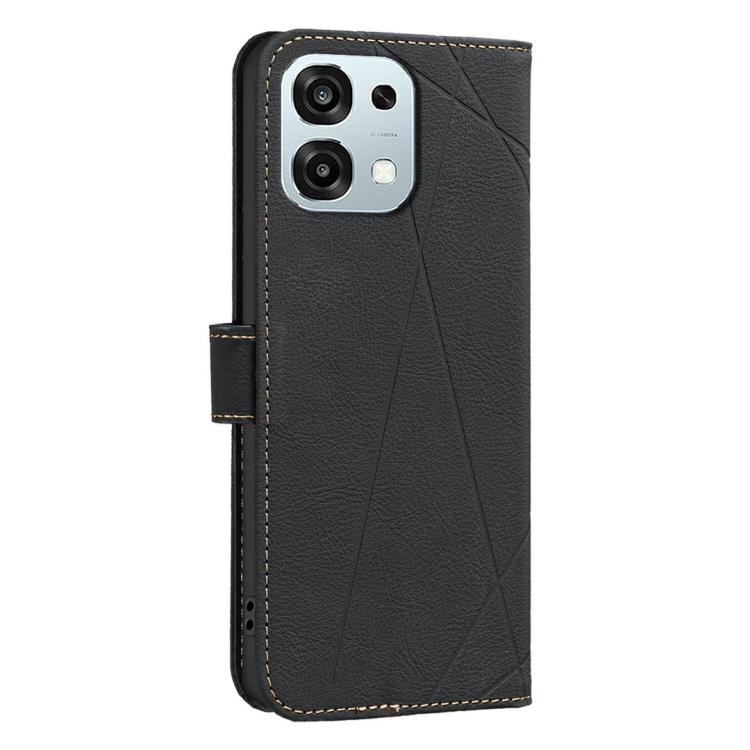For OPPO A6 Pro 5G/4G Global / F31 5G Geometric Pattern RFID Leather Phone Case