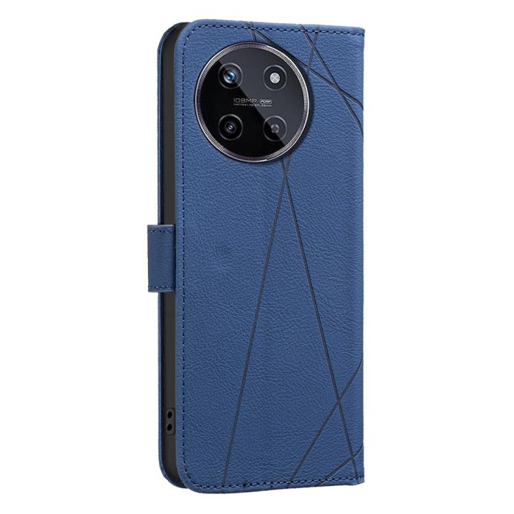 For Realme 11 4G Global Geometric Pattern RFID Leather Phone Case