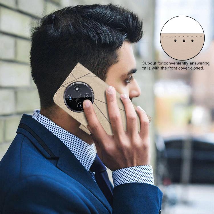 For Realme 11 4G Global Geometric Pattern RFID Leather Phone Case