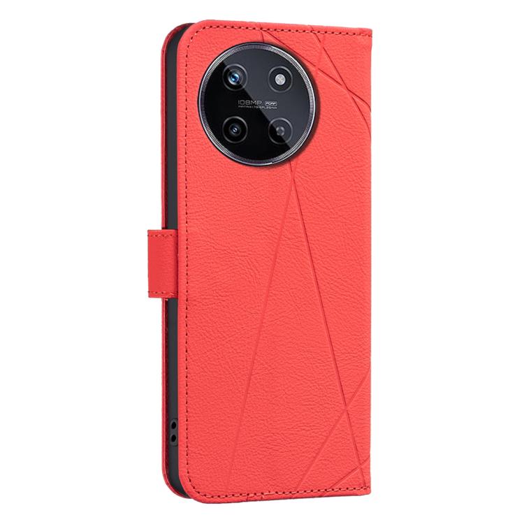 For Realme 11 4G Global Geometric Pattern RFID Leather Phone Case