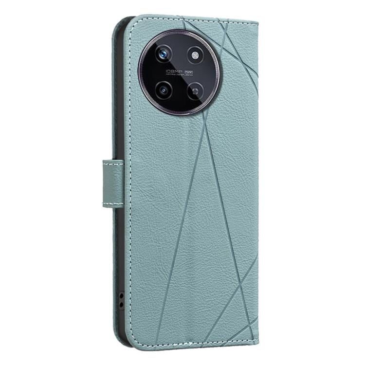 For Realme 11 4G Global Geometric Pattern RFID Leather Phone Case