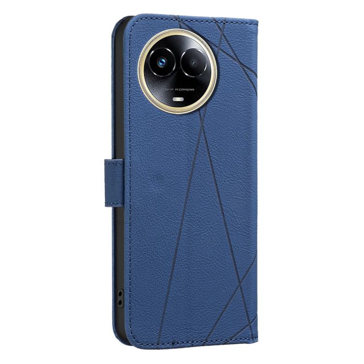 For Realme 11 5G Global / 11X Geometric Pattern RFID Leather Phone Case