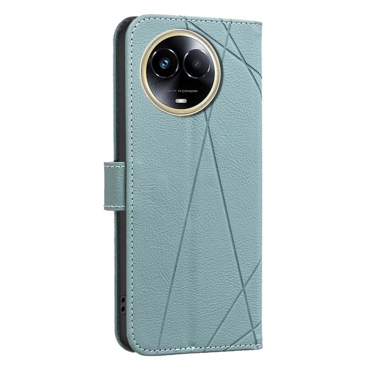 For Realme 11 5G Global / 11X Geometric Pattern RFID Leather Phone Case