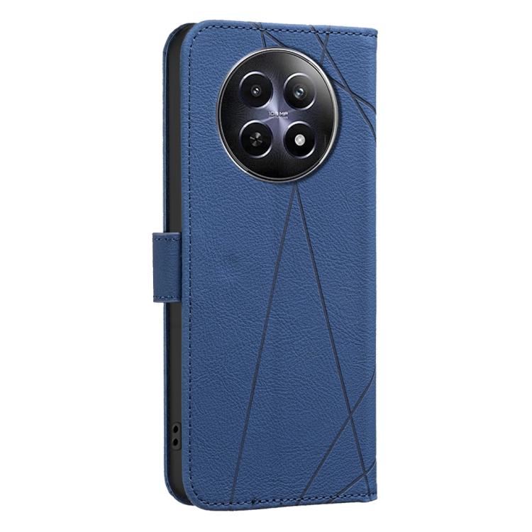 For Realme 12 5G Global Geometric Pattern RFID Leather Phone Case