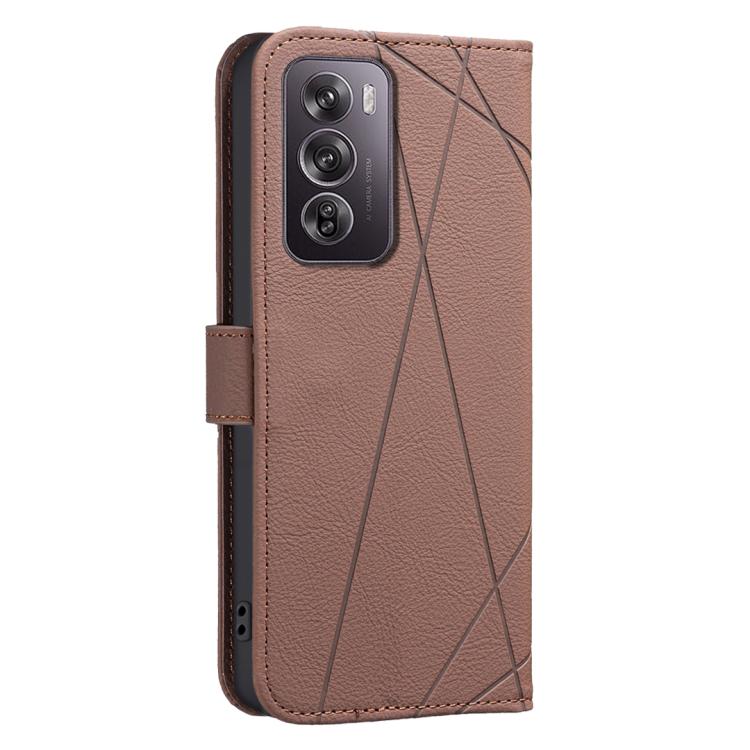 For Realme 12 Pro 5G / 12 Pro+ 5G Global Geometric Pattern RFID Leather Phone Case