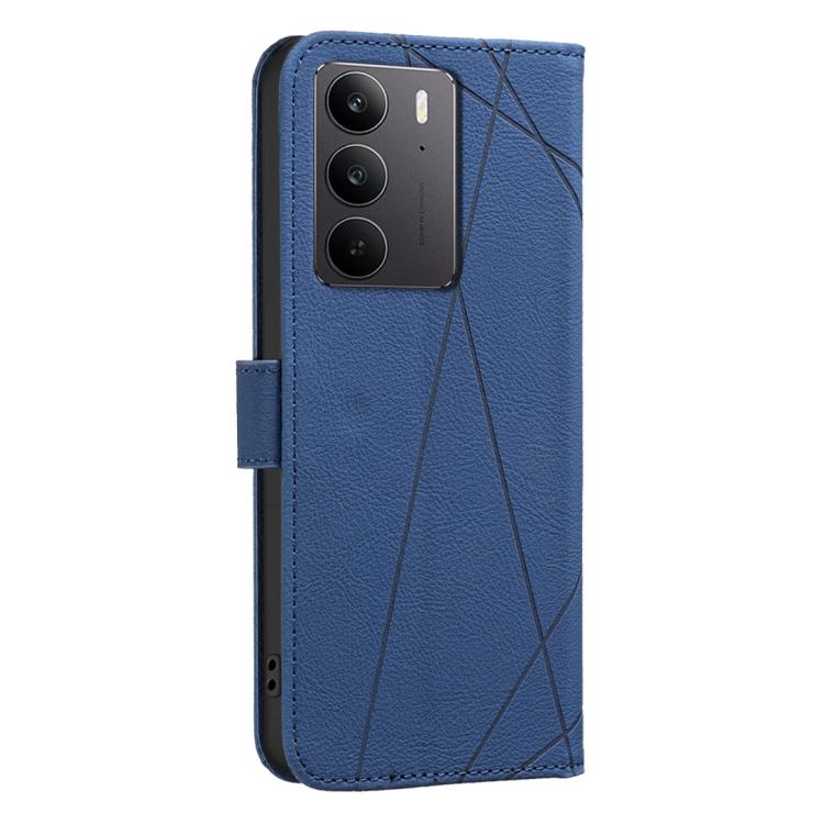 For Realme C75 4G Geometric Pattern RFID Leather Phone Case