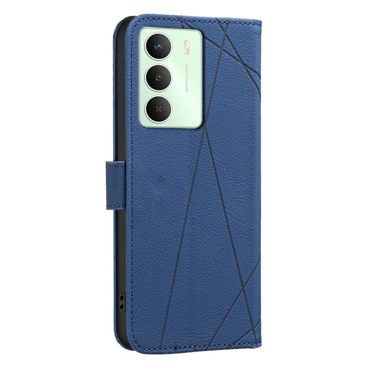 For Realme 14x 5G Geometric Pattern RFID Leather Phone Case