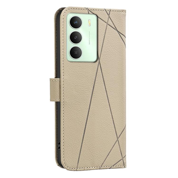 For Realme 14x 5G Geometric Pattern RFID Leather Phone Case