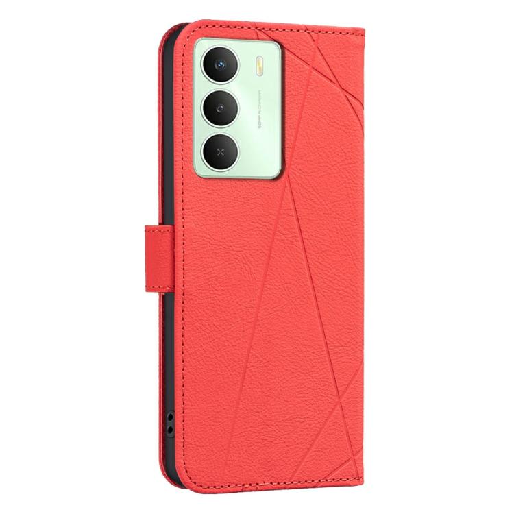For Realme 14x 5G Geometric Pattern RFID Leather Phone Case