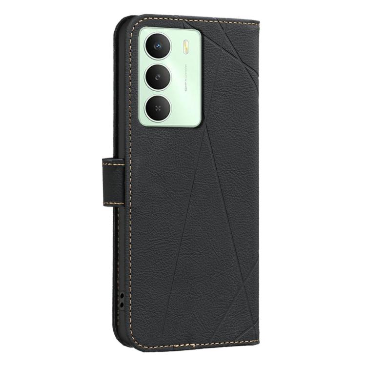 For Realme 14x 5G Geometric Pattern RFID Leather Phone Case