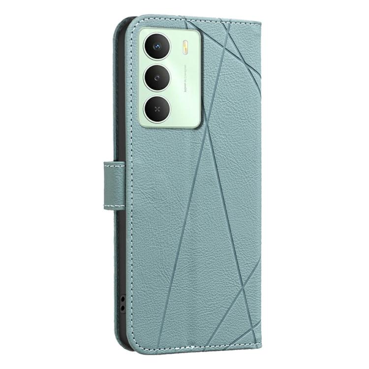 For Realme 14x 5G Geometric Pattern RFID Leather Phone Case