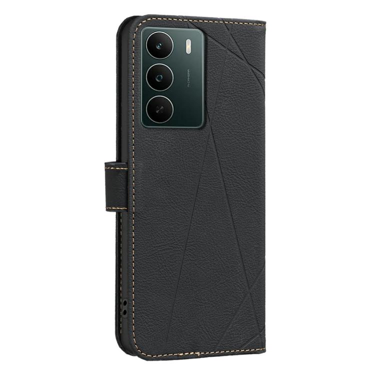 For Realme C71 4G Global Geometric Pattern RFID Leather Phone Case