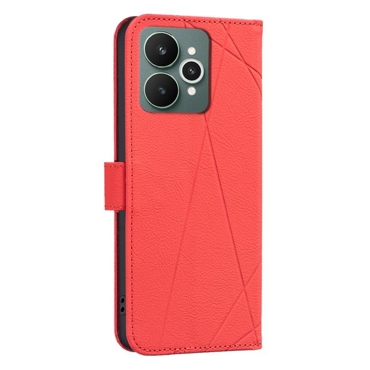 For Realme 15 5G Geometric Pattern RFID Leather Phone Case