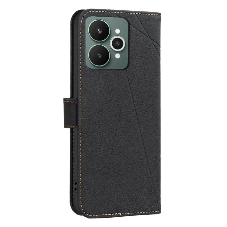 For Realme 15 5G Geometric Pattern RFID Leather Phone Case