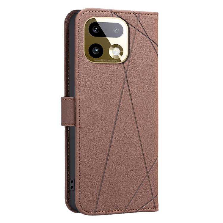 For Realme 16 Pro+ 5G Geometric Pattern RFID Leather Phone Case