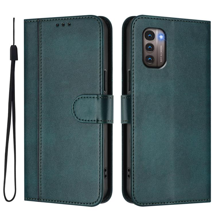 For Nokia G11 4G / G21 4G Line Splicing Buckle Retro Leather Phone Case