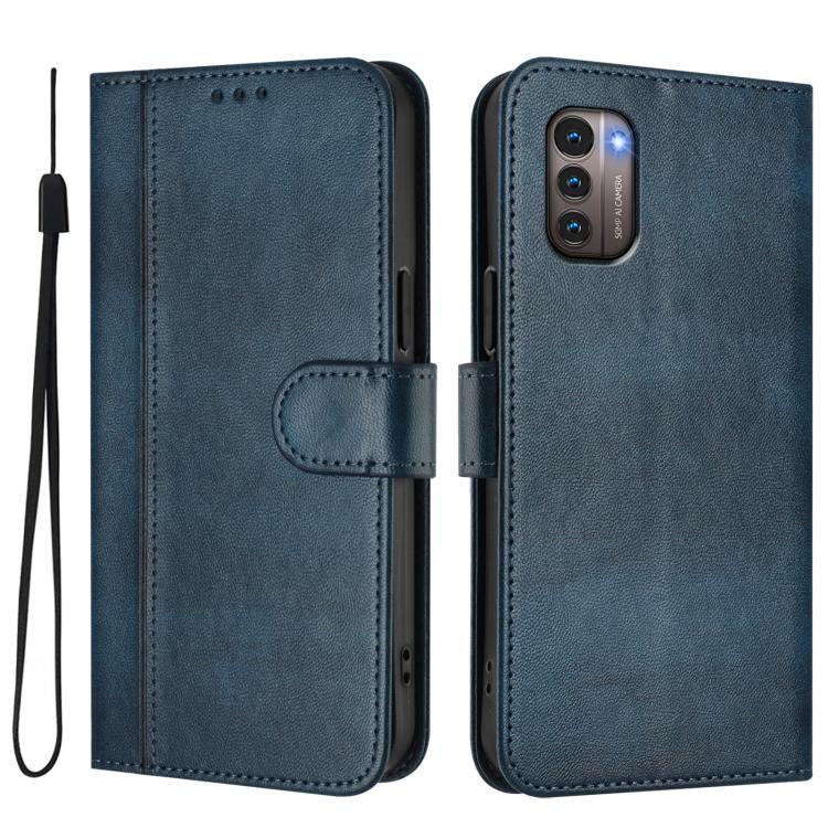 For Nokia G11 4G / G21 4G Line Splicing Buckle Retro Leather Phone Case