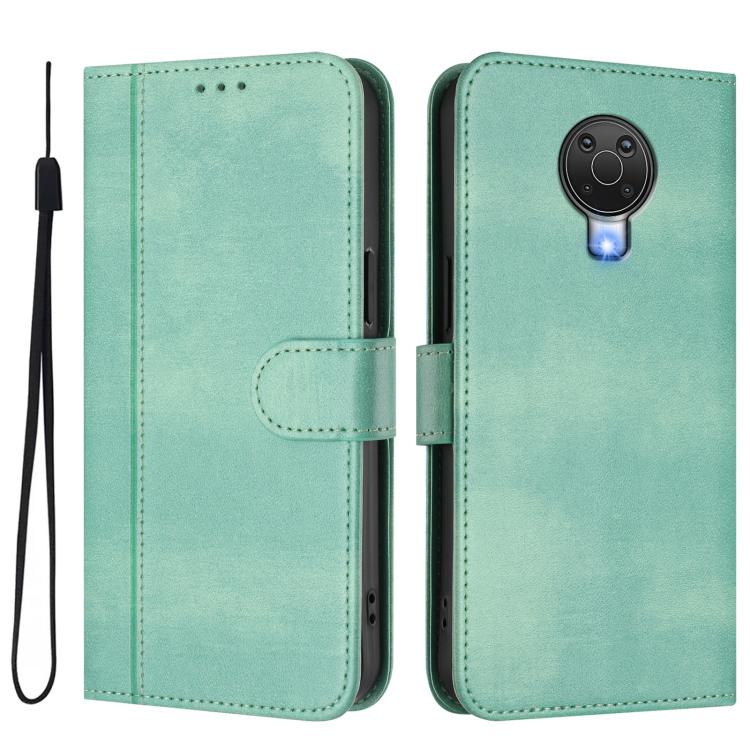 For Nokia 6.3 / G20 / G10 Line Splicing Buckle Retro Leather Phone Case