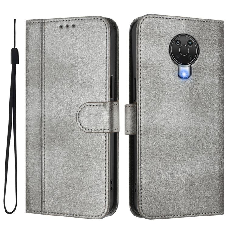 For Nokia 6.3 / G20 / G10 Line Splicing Buckle Retro Leather Phone Case