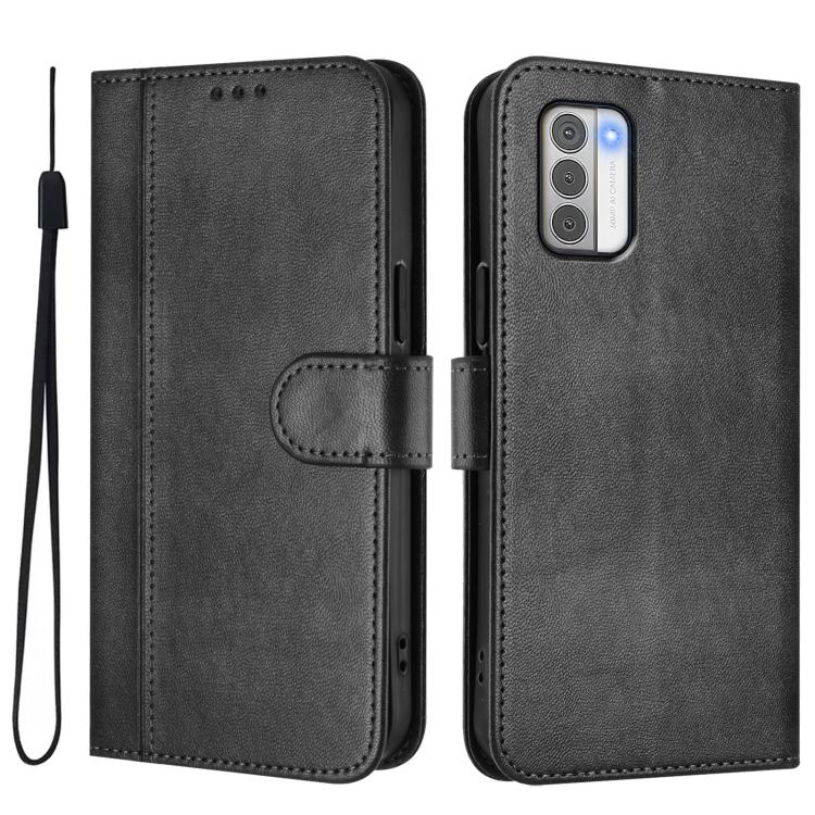 For Nokia G42 / G310 Line Splicing Buckle Retro Leather Phone Case