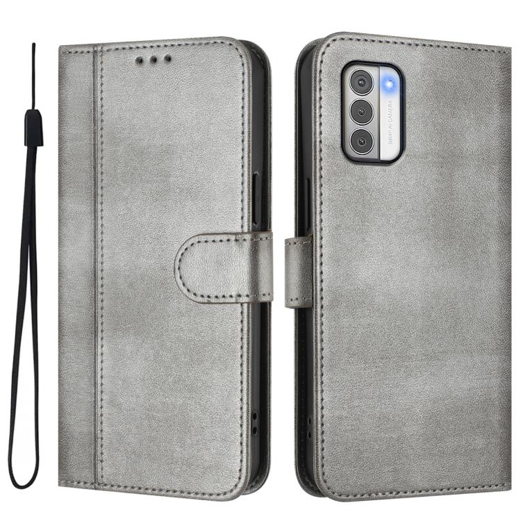 For Nokia G42 / G310 Line Splicing Buckle Retro Leather Phone Case