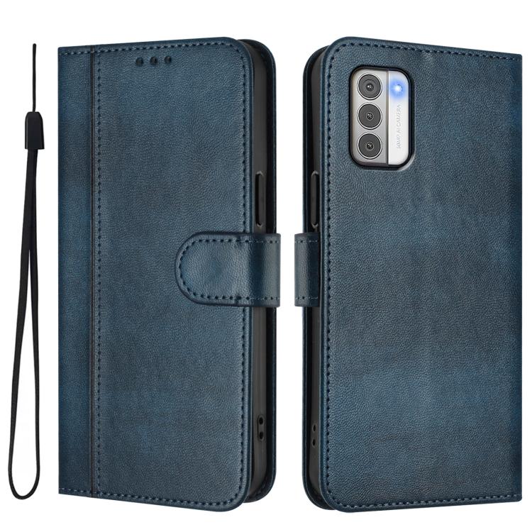 For Nokia G42 / G310 Line Splicing Buckle Retro Leather Phone Case