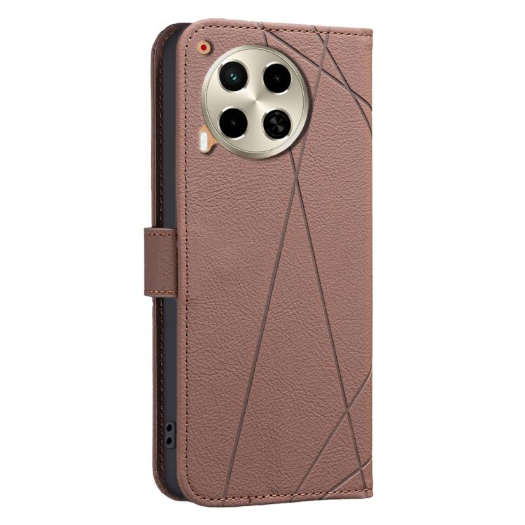 For Tecno Camon 30 4G / 30 5G Geometric Pattern RFID Leather Phone Case