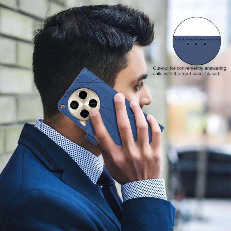 For Tecno Camon 30 4G / 30 5G Geometric Pattern RFID Leather Phone Case