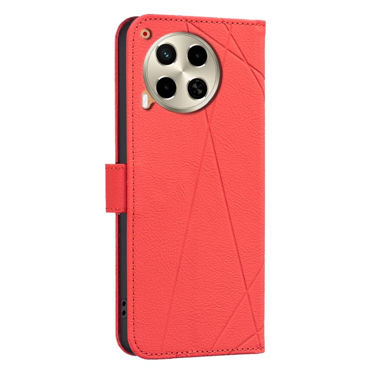 For Tecno Camon 30 4G / 30 5G Geometric Pattern RFID Leather Phone Case