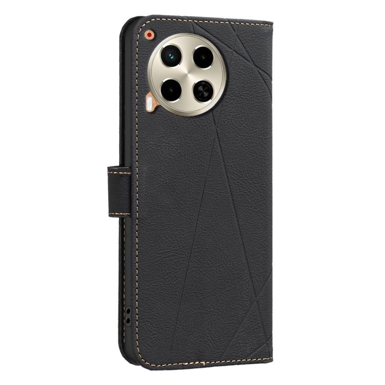 For Tecno Camon 30 4G / 30 5G Geometric Pattern RFID Leather Phone Case