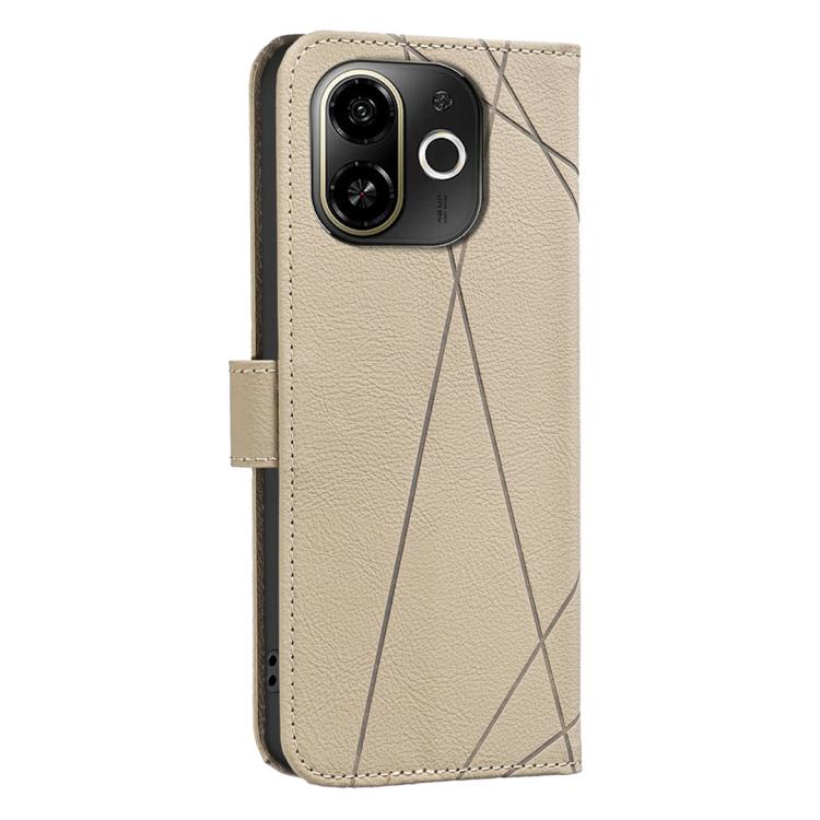 For Tecno Pop 9 5G / Spark 30C 5G Geometric Pattern RFID Leather Phone Case