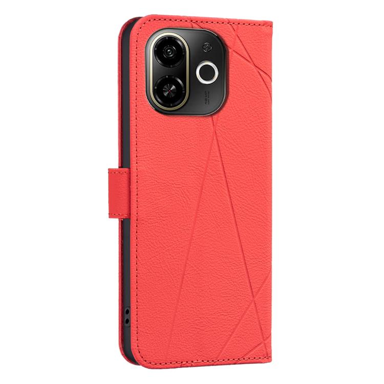For Tecno Pop 9 5G / Spark 30C 5G Geometric Pattern RFID Leather Phone Case