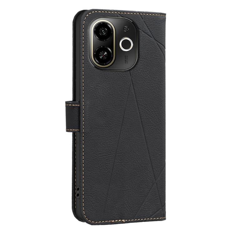 For Tecno Pop 9 5G / Spark 30C 5G Geometric Pattern RFID Leather Phone Case