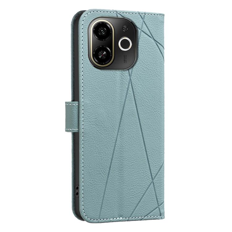 For Tecno Pop 9 5G / Spark 30C 5G Geometric Pattern RFID Leather Phone Case