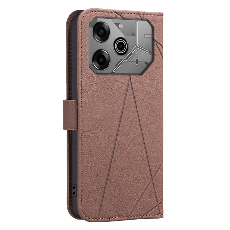 For Tecno Pova 6 / Pova 6 Pro 5G Geometric Pattern RFID Leather Phone Case