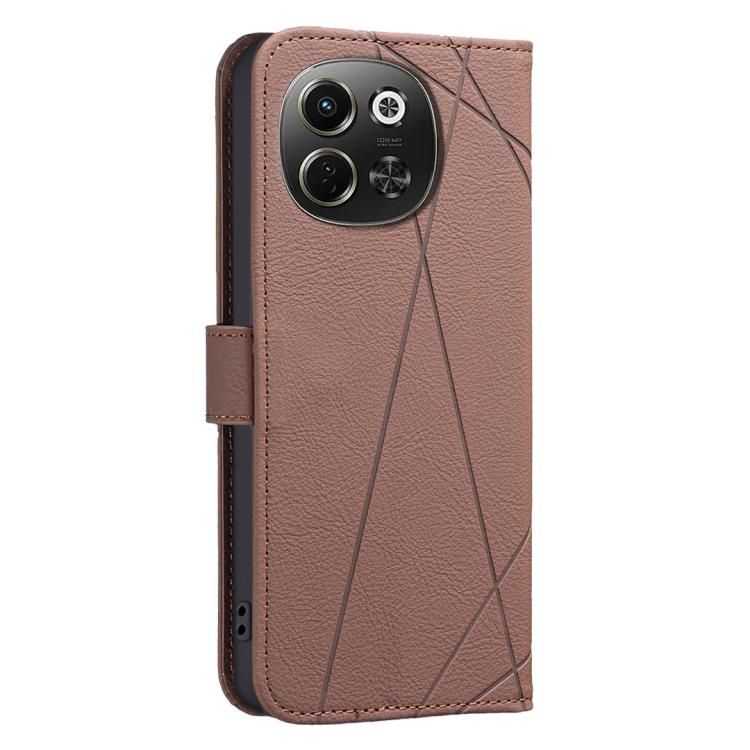 For Tecno Pova 6 Neo 5G / Spark 30 5G Geometric Pattern RFID Leather Phone Case