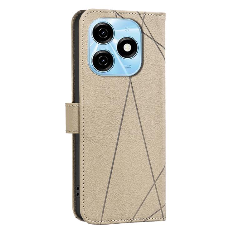 For Tecno Spark 20 Geometric Pattern RFID Leather Phone Case