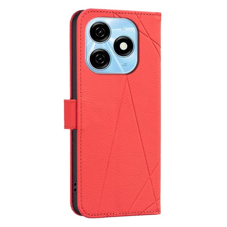 For Tecno Spark 20 Geometric Pattern RFID Leather Phone Case