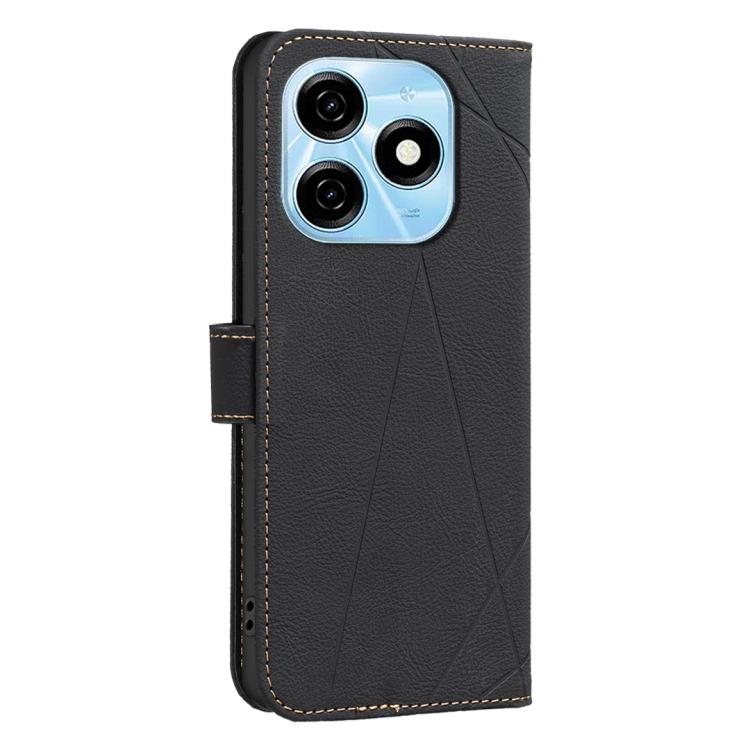 For Tecno Spark 20 Geometric Pattern RFID Leather Phone Case
