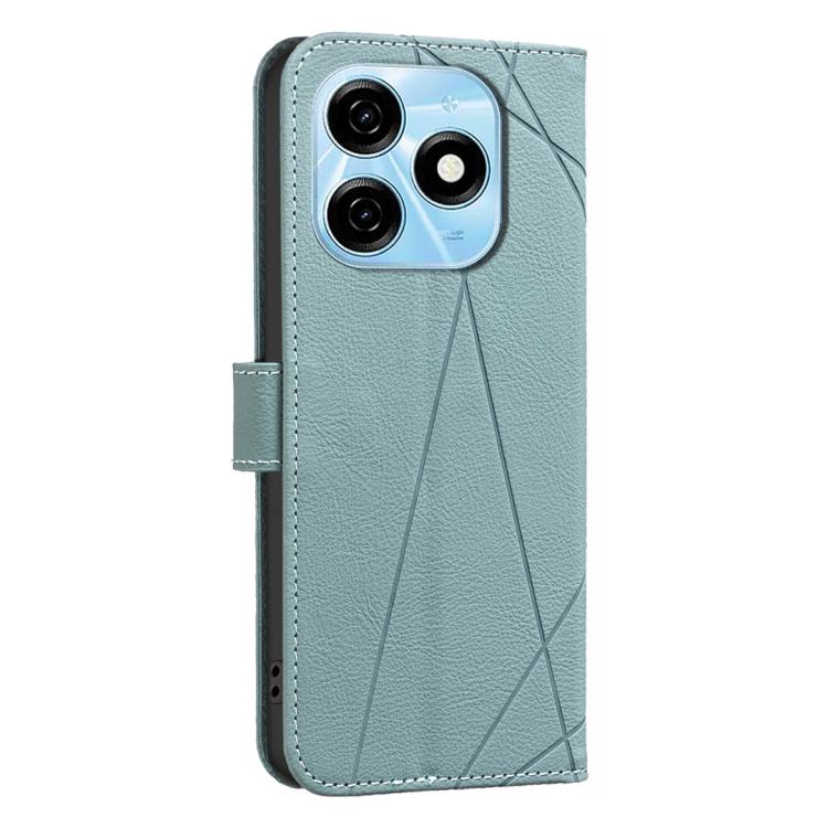 For Tecno Spark 20 Geometric Pattern RFID Leather Phone Case