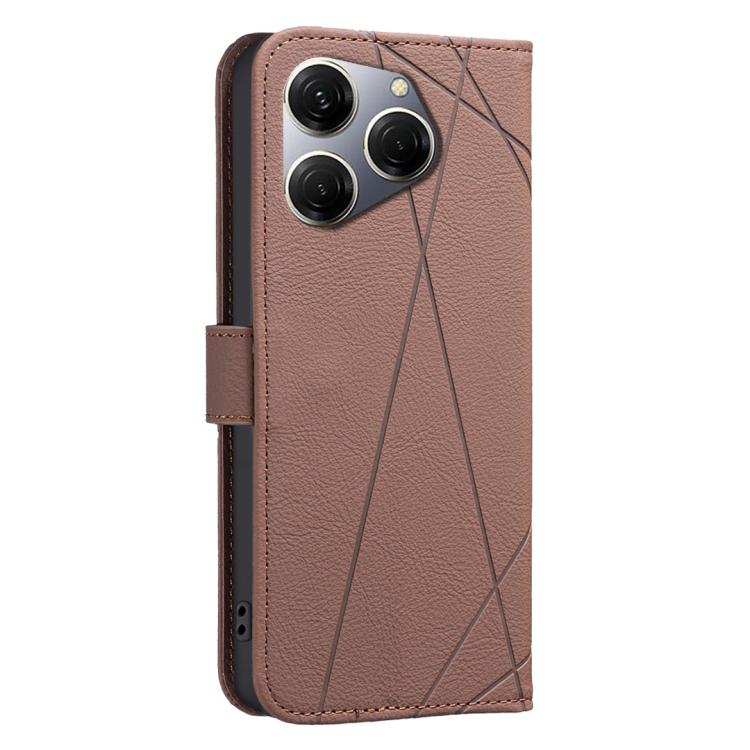 For Tecno Spark 20 Pro Geometric Pattern RFID Leather Phone Case