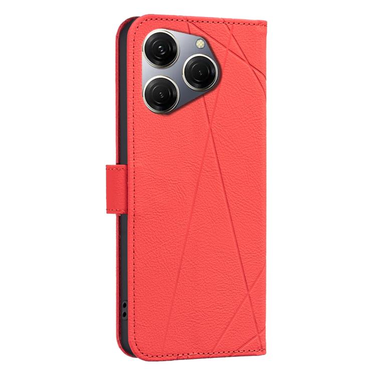 For Tecno Spark 20 Pro Geometric Pattern RFID Leather Phone Case