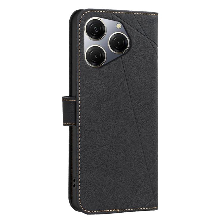 For Tecno Spark 20 Pro Geometric Pattern RFID Leather Phone Case