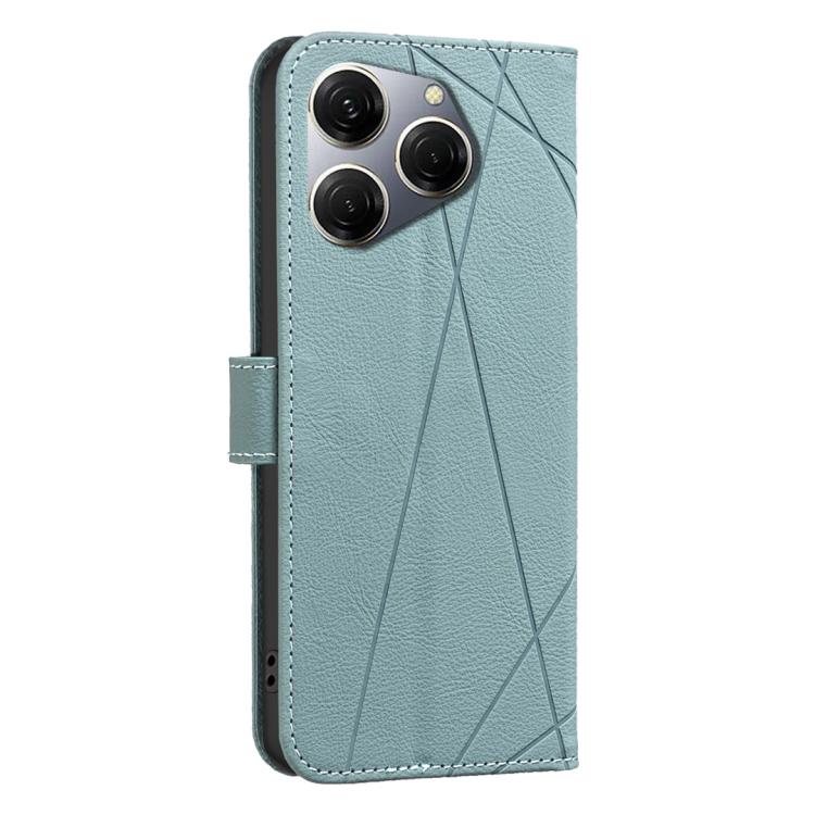 For Tecno Spark 20 Pro Geometric Pattern RFID Leather Phone Case
