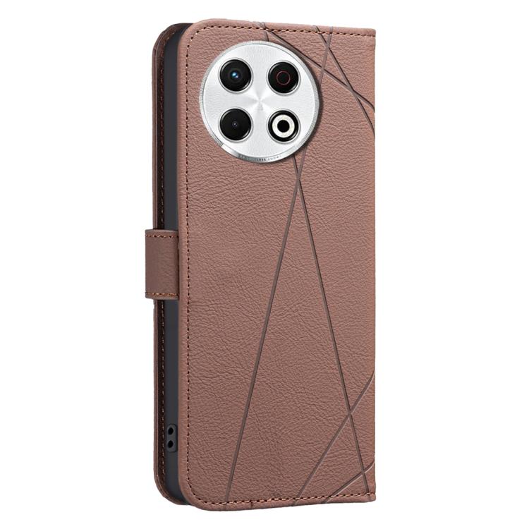 For Tecno Spark 30 Pro 4G Geometric Pattern RFID Leather Phone Case