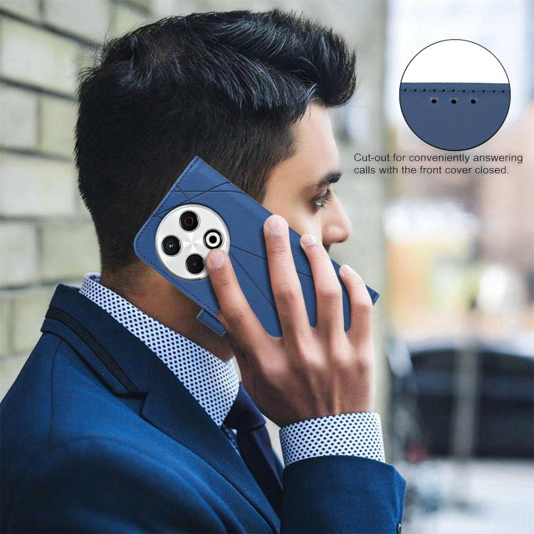 For Tecno Spark 30 Pro 4G Geometric Pattern RFID Leather Phone Case