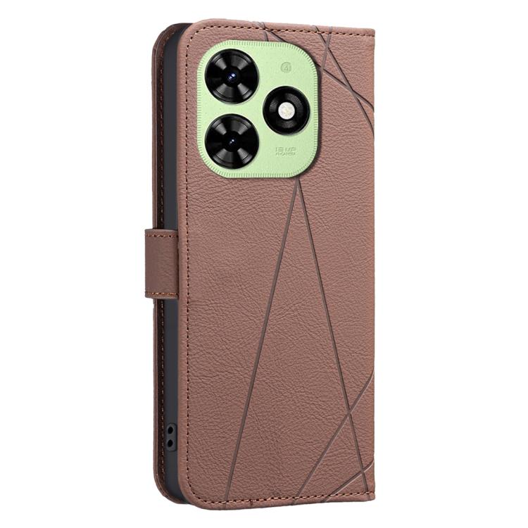 For Tecno Spark GO 2024 / 20C / Pop 8 Geometric Pattern RFID Leather Phone Case