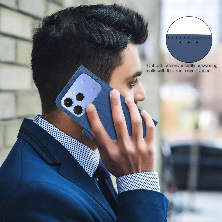 For Tecno Spark 40 4G Geometric Pattern RFID Leather Phone Case