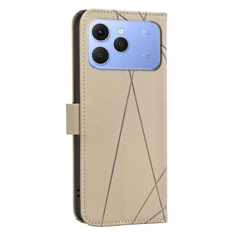 For Tecno Spark 40 4G Geometric Pattern RFID Leather Phone Case