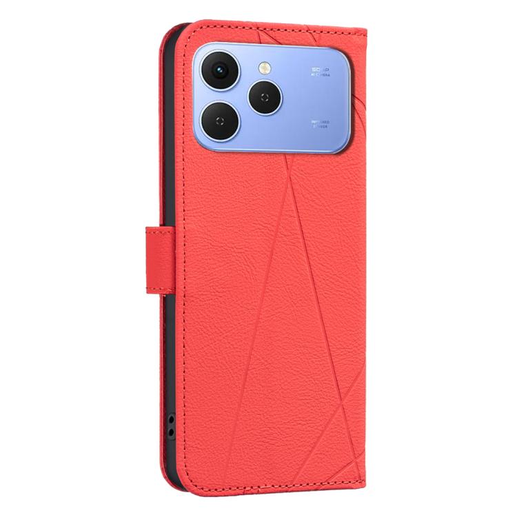 For Tecno Spark 40 4G Geometric Pattern RFID Leather Phone Case
